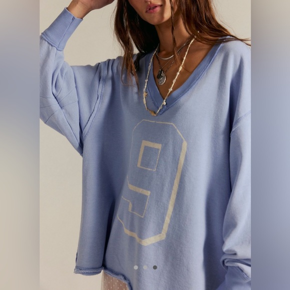 Free People Venice V-neck graphic sweatshirt - Picture 3 of 4